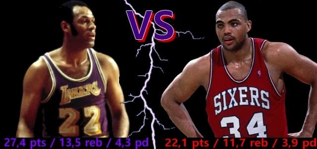 Elgin Baylor - Charles Barkley - Los Angeles Lakers - Philadelphie Sixers