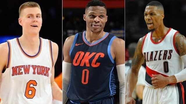 All Star Game - Kristaps Porzingis - Russell Westbrook - Damian Lillard