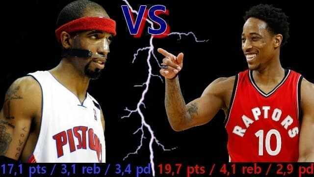 Rip Hamilton - DeMar DeRozan - Detroit Pistons - Toronto Raptors