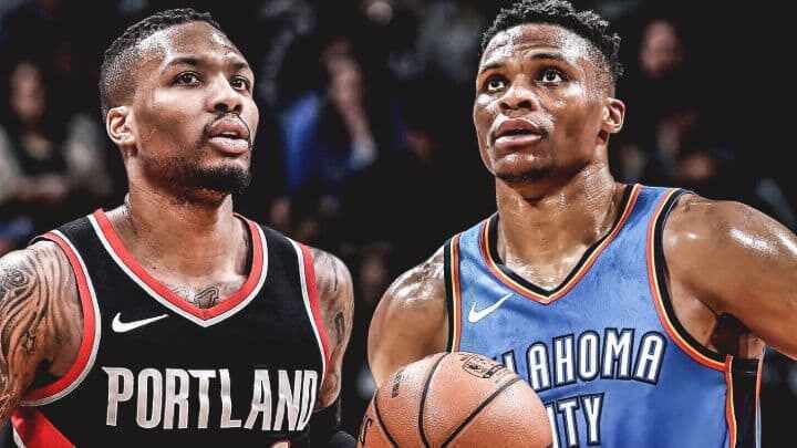 Damian Lillard - Russell Westbrook - Oklahoma City Thunder - Portland Trail Blazers