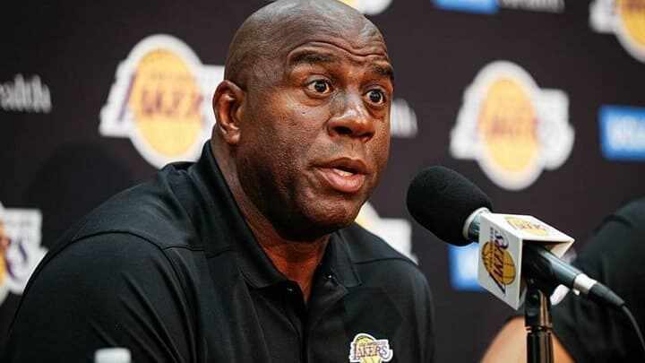 Magic Johnson - Los Angeles Lakers - Jeannie Buss - Luke Walton