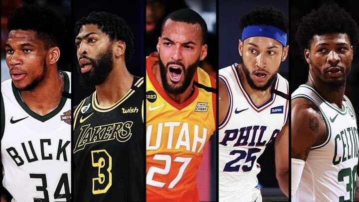 Giannis Antetokounmpo - Anthony Davis - Rudy Gobert - Marcus Smart - Ben Simmons - NBA All-Defensive Teams