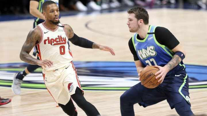 Dallas Mavericks - Luka Doncic - Portland Trail Blazers - Damian Lilliard - Kendrick Nunn - Trae Young