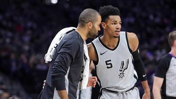Tony Parker - Dejounte Murray - Gregg Popovich - San Antonio Spurs