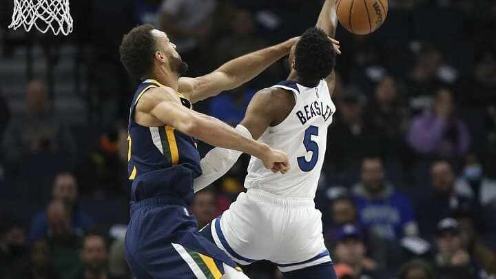 Anthony Edwards - Rudy Gobert - Patrick Beverley - Utah Jazz - Minnesota Timberwolves