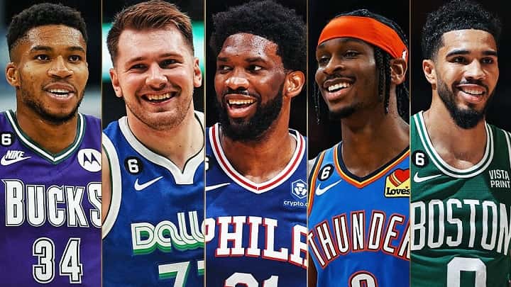 Giannis Antetokounmpo - Joel Embiid - Shai Gilgeous-Alexander - Jayson Tatum - Luka Doncic - All-NBA Teams