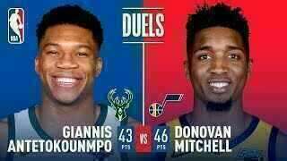 Giannis Antetokounmpo - Milwaukee Bucks - Donovan Mitchell - Utah Jazz