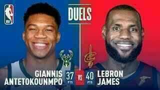 Giannis Antetokounmpo - Milwaukee Bucks - LeBron James - Cleveland Cavaliers