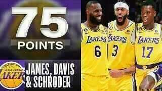 LeBron James - Anthony Davis - Dennis Schroder - Los Angeles Lakers