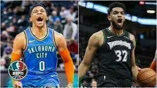 Karl-Anthony Towns - Minnesota Timberwolves - Russell Westbrook - Oklahoma City Thunder