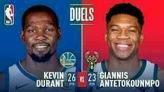 Kevin Durant - Golden State Warriors - Giannis Antetokounmpo - Milwaukee Bucks