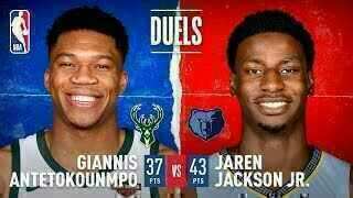 Giannis Antetokounmpo - Milwaukee Bucks - Jaren Jackson Jr - Memphis Grizzlies
