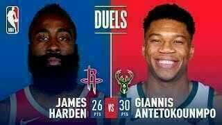 James Harden - Houston Rockets - Giannis Antetokounmpo - Milwaukee Bucks