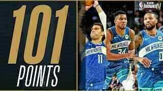 Giannis Antetokounmpo - Brook Lopez - Damian Lillard - Milwaukee Bucks