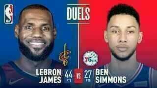 LeBron James - Cleveland Cavaliers - Ben Simmons - Philadelphia Sixers