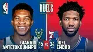 Giannis Antetokounmpo - Milwaukee Bucks - Joel Embiid - Philadelphia Sixers