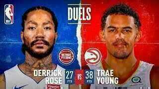 Trae Young - Atlanta Hawks - Derrick Rose - Detroit Pistons