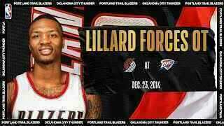 Damian Lillard - Portland Trail Blazers - Oklahoma City Thunder